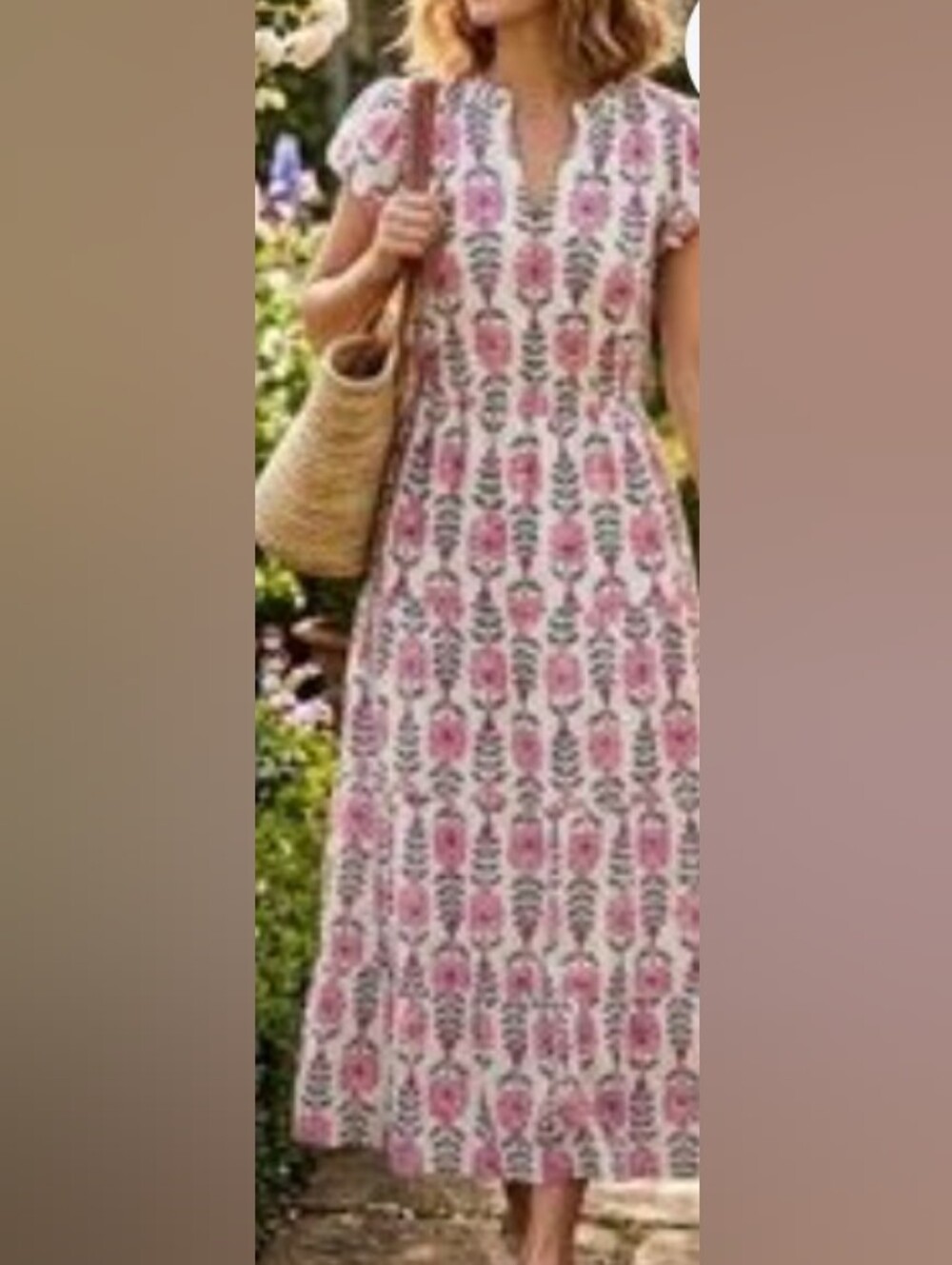 J.Crew Pink Flower Dress with Pockets Size 14 Worn Once. P2P 20.5 L-50